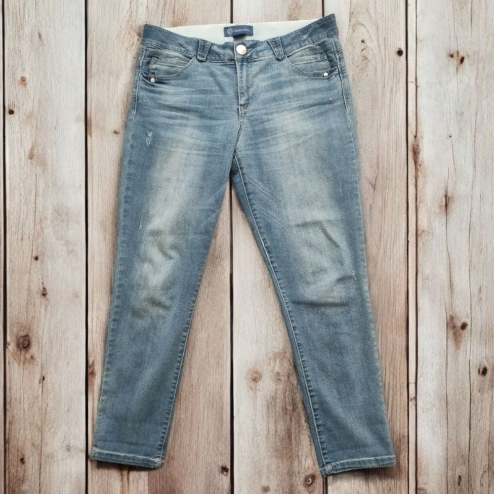 Democracy Ab Solution Light Blue Ankle Skimmer Denim Jean Size 12